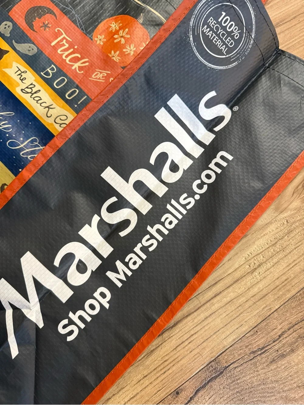 Marshalls Black and Orange 🎃Recycled 👻Tote Bag Halloween Books